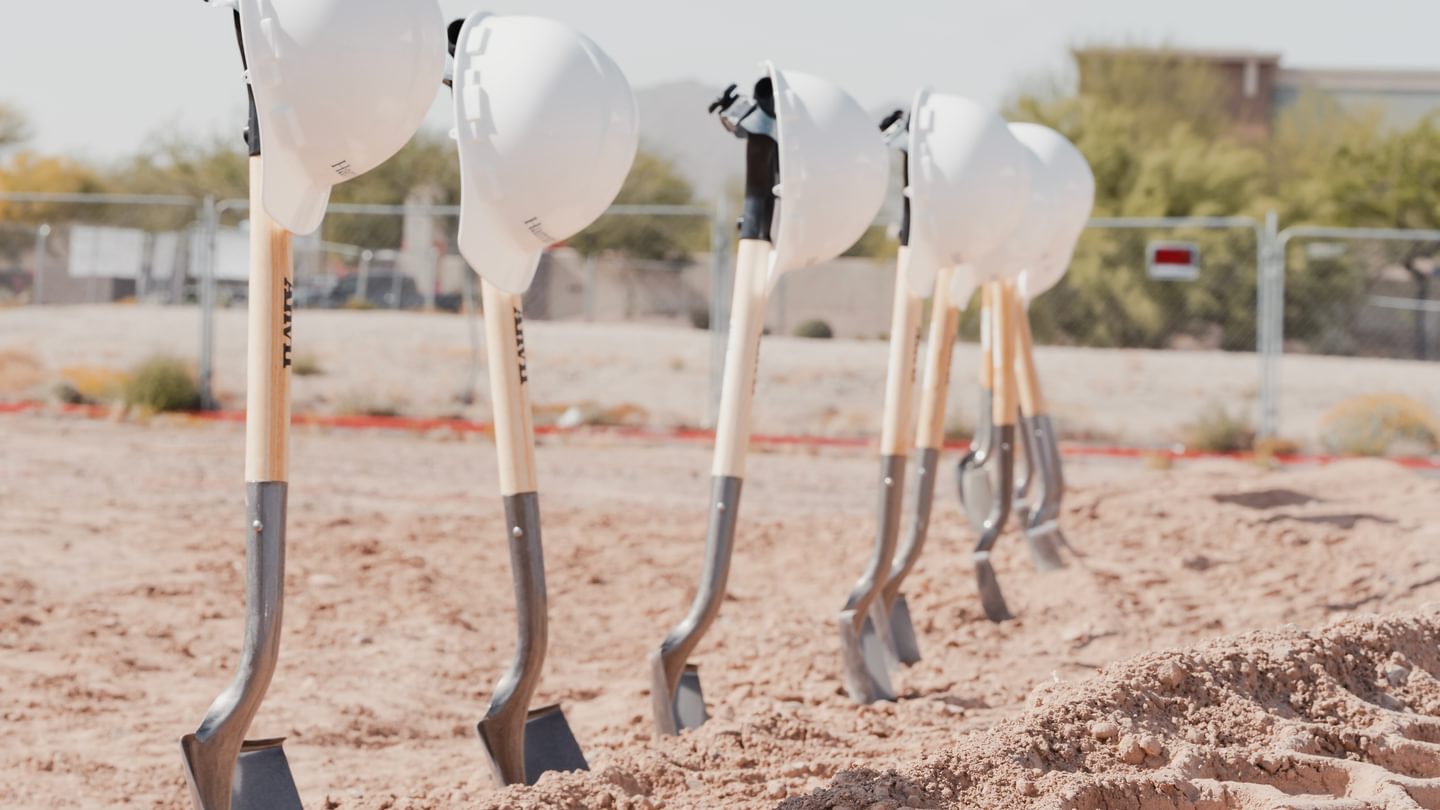 Shovels and helmets cropped