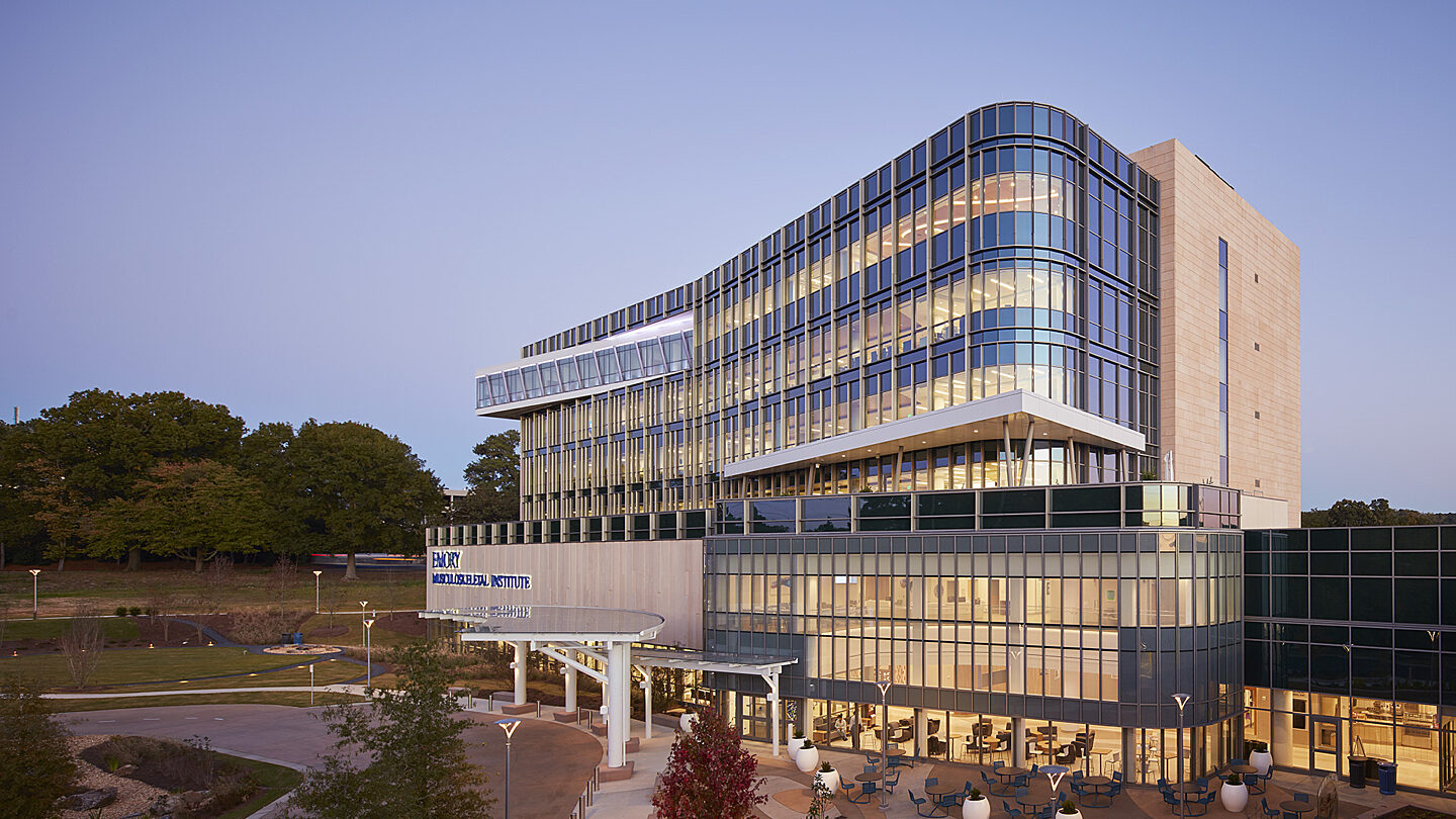 Emory Musculoskeletal Institute Development Exterior Twilight